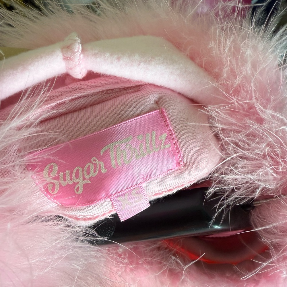 Sugar Thrillz Pink Fur-Trimmed Hoodie - Picture 3 of 3